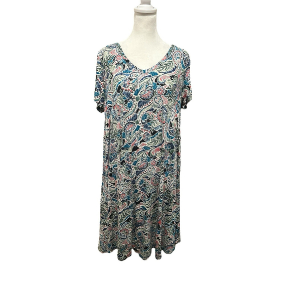 Rachel Zoe Size 1X Los Angeles New York Multi-Colored Paisley Floral Short - Picture 1 of 5
